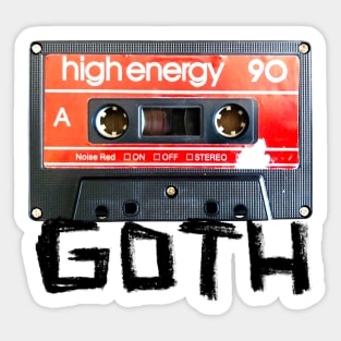 Goth Cassette Tape for Retro Goth Music Sticker